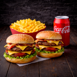 ANY DOUBLE BURGER CHIPS & DRINK
